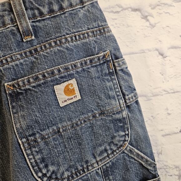Carhartt WB013 VIO Women’s 14x30 Blue Denim Jeans Dungaree Carpenter Work - Picture 4 of 5
